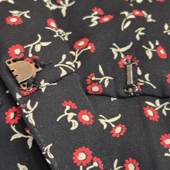 Chaus Black Floral Long Sleeve Casual Workwear Fall Dress - Picture 8 of 9